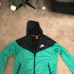 Nike Green & Black Windbreaker